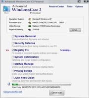 Advanced WindowsCare Personal; click to view full-size image.