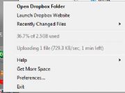 Dropbox tells you your upload speed when you right-click the icon in the Notification Area. Dropbox tells you your upload speed when you right-click the icon in the Notification Area.