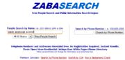 Look up phone numbers with ZabaSearch.
