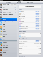 Restricting in-app purchases on iPad