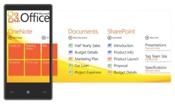 Windows Phone 7’s Office Hub.