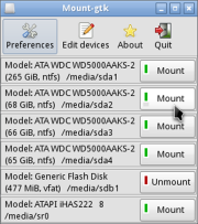 Mounting partitions in Linux.