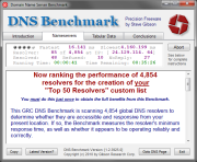 GRC's DNS Benchmark; click for full-size image.