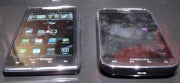 The Motorola Droid Razr, left, compared with a Samsung Galaxy S II from T-Mobile