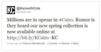 Kenneth Cole Twitter PR Disaster
