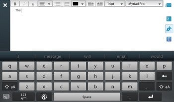 The PlayBook even gets a new onscreen keyboard.