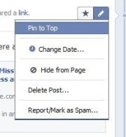 Now you can pin selected content to the top of your Timeline wall.