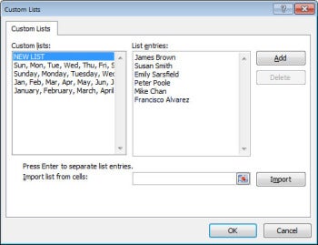 You can create your own custom list in Excel for filling in a range of cells later.