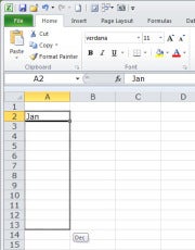 Excel can enter months of the year and days of the week automatically.