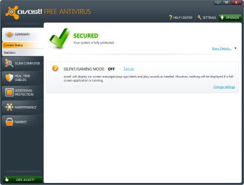 avast screen