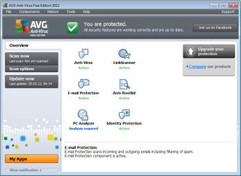 avg antivirus screen