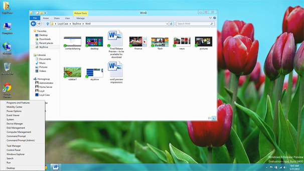 Windows 8: Power User list