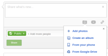 Google+ photo sharing