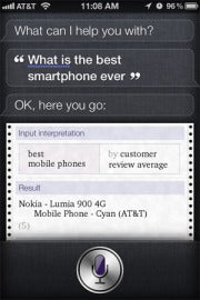 Apple iPhone Siri answers the question: What is the best smartphone ever?