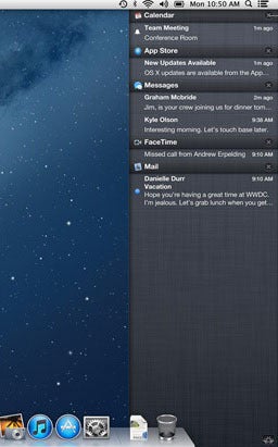 Notification Center in OS X Moutain Lion