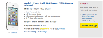 Best Buy pricing on older Apple iPhones