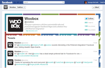 Extend your tweets to Facebook with Woobox.