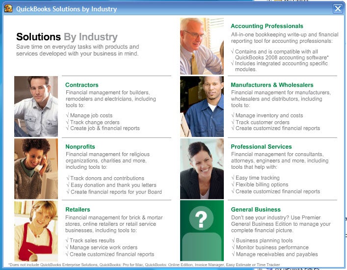 Intuit QuickBooks Pro; click for full-size image.