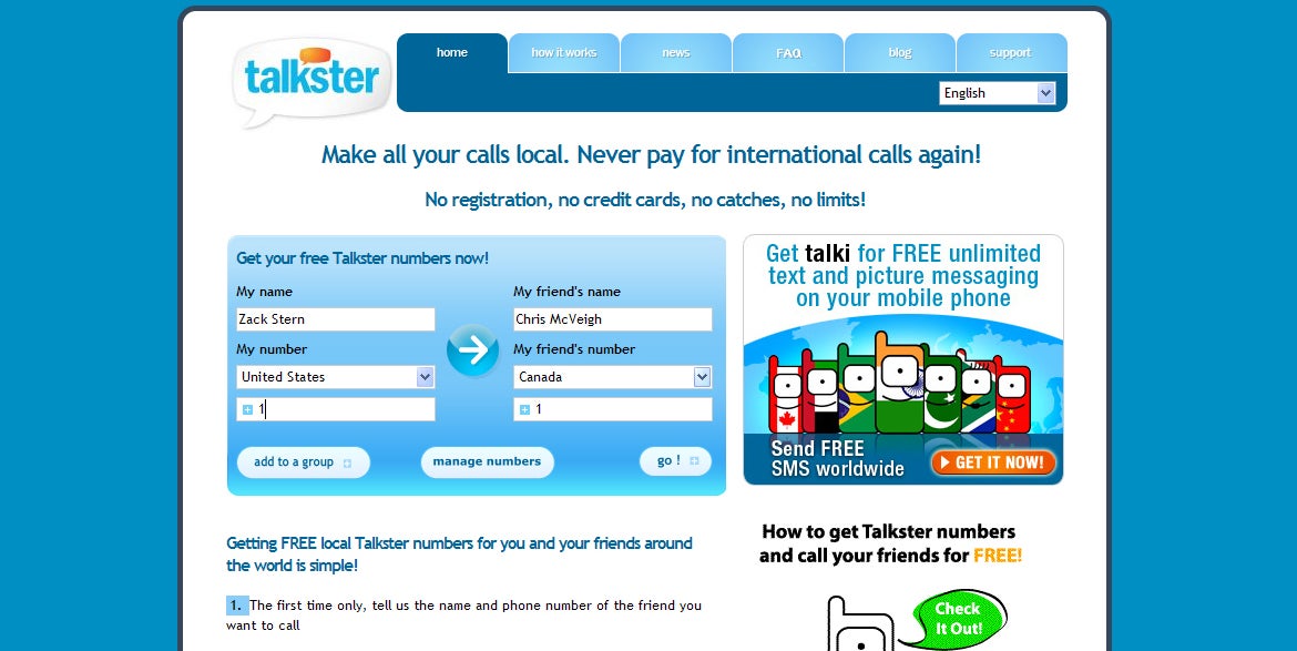 Talkster adds your