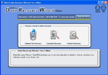 Easeus Data Recovery Wizard Free Edition screenshot