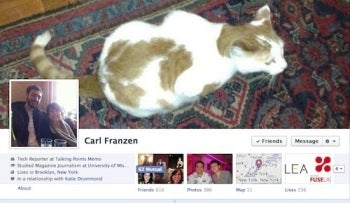 What the current Facebook Timeline looks like.